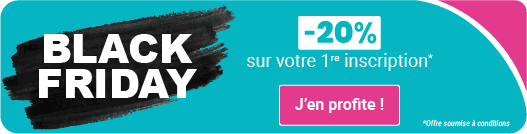 20% de réduction sur votre 1re inscription*